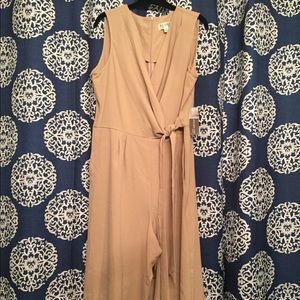 Super cute tan Capri Romper